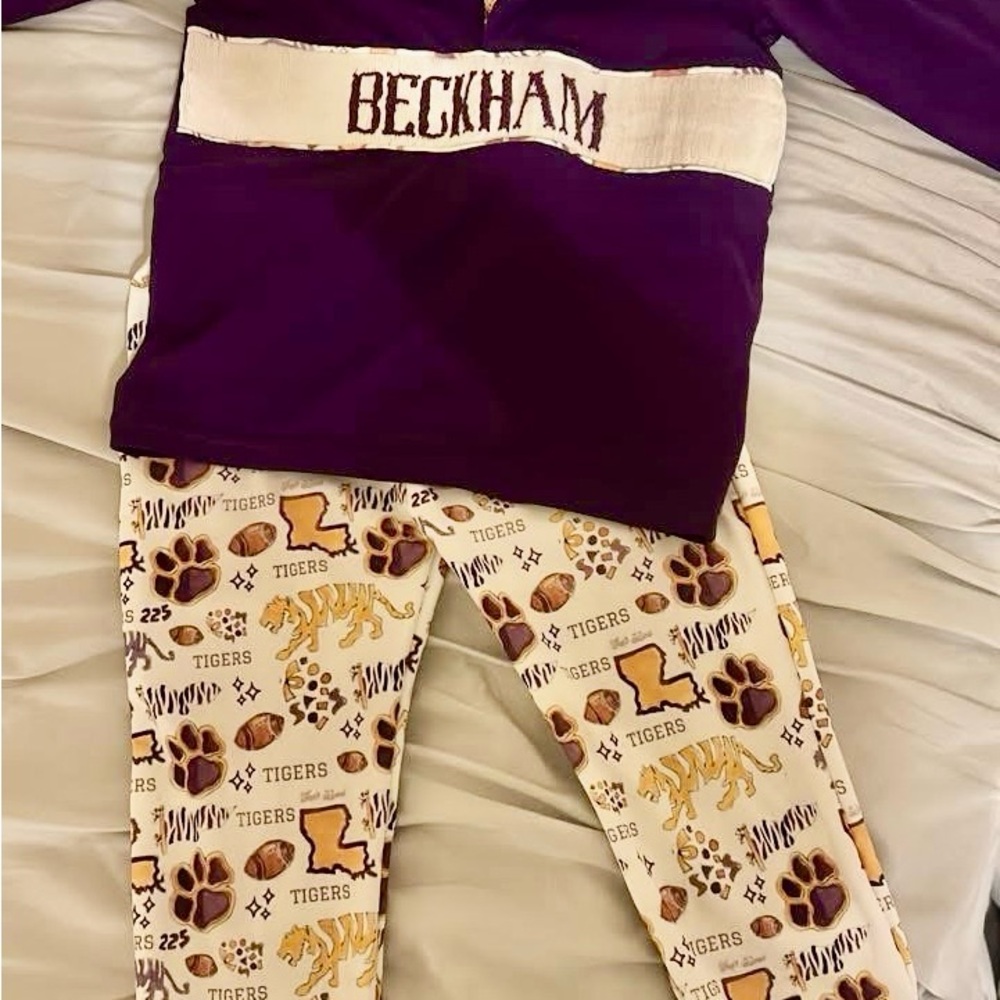 Purple and Cream Kids Matching Set